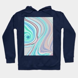 preppy abstract marble pastel purple turquoise blue mint swirls Hoodie